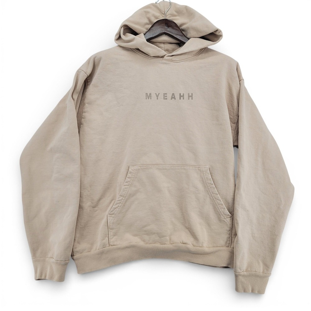 MYEAHH x Los Angeles Apparel‎ Hoodie XL Beige USA Cotton Heavyweight Fleece